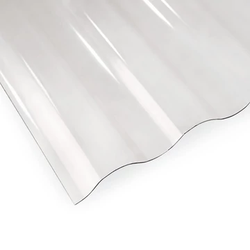 R076 Sinus polikarbonát (PC) hullámlemez Premium+ víztiszta átlátszó 1.05 m x 2.0 m 