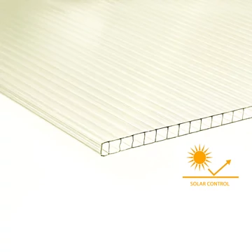 Légkamrás (cellás) polikarbonát lemez Solar Control UV1 2 falú 