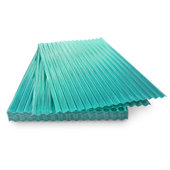 R076 Sinus (76/18) hullámlemez 1100g Standard zöld áttetsző tábla 1.2 m x 2.0 m