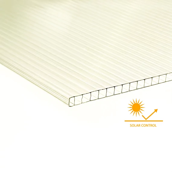 Légkamrás (cellás) polikarbonát lemez Solar Control UV1 2 falú 