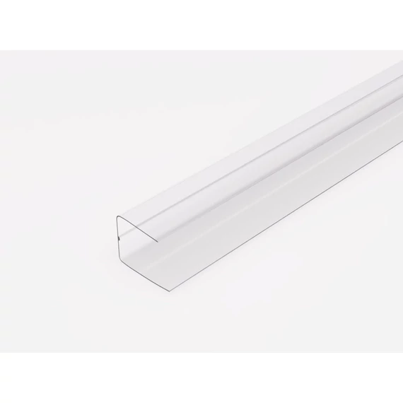 Polikarbonát U-profil (toldó elem) víztiszta 10 mm 2.1 m