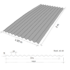 Kép 3/20 - R076 Sinus polikarbonát (PC) hullámlemez víztiszta átlátszó 1.05 m x 2.0 m