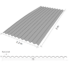 Kép 3/14 - R076 Sinus (76/18) hullámlemez 1100g Standard natúr áttetsző tábla 1.2 m x 2.0 m